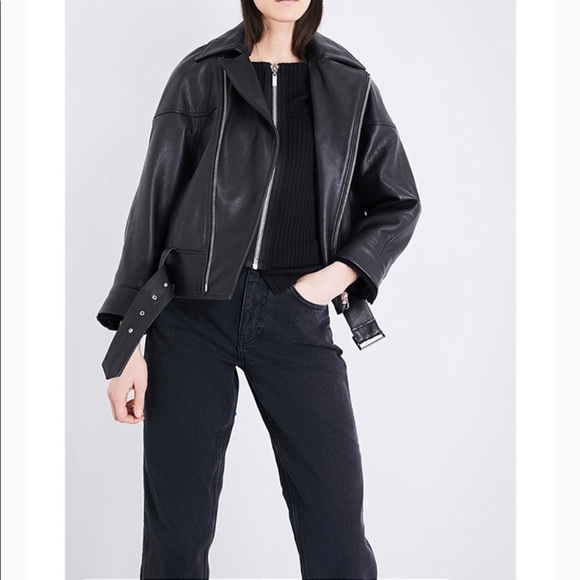 SAINT LAURENT STYLE LEATHER JACKET - Picture 4 of 6